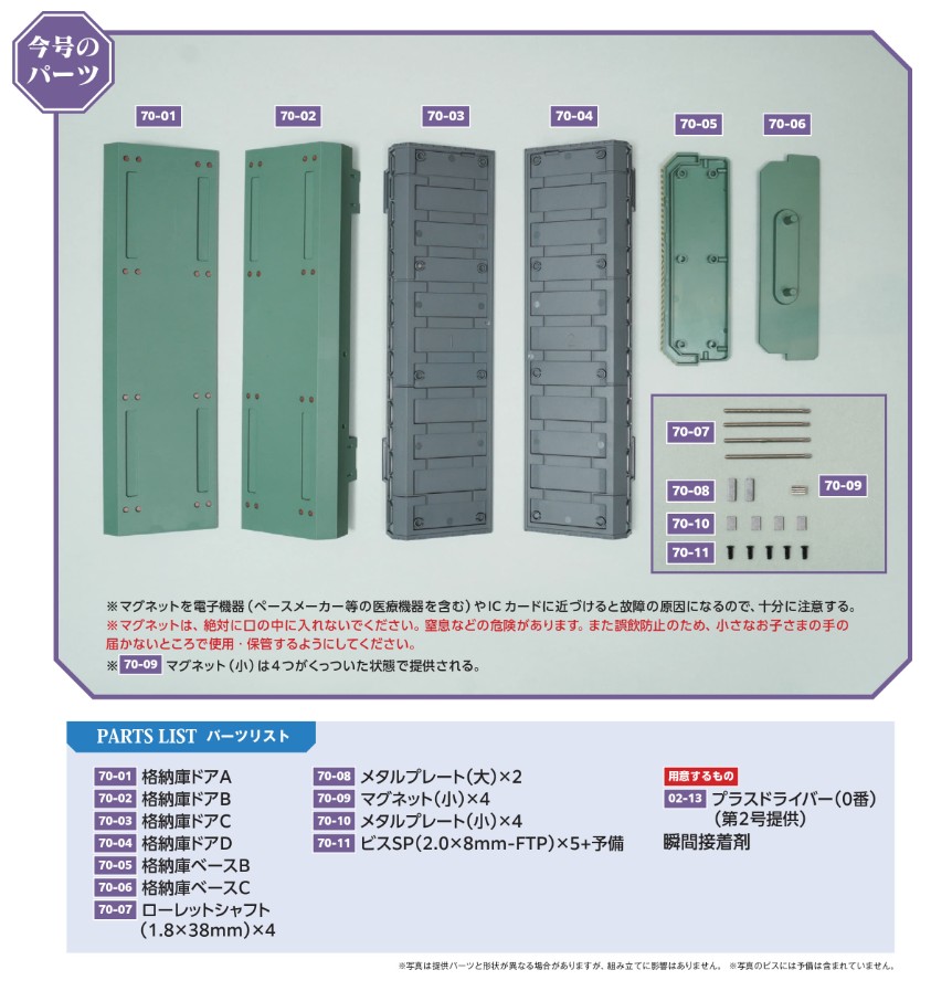 エヴァンゲリオン初号機をつくる 70号パーツセット | デアゴスティーニ公式