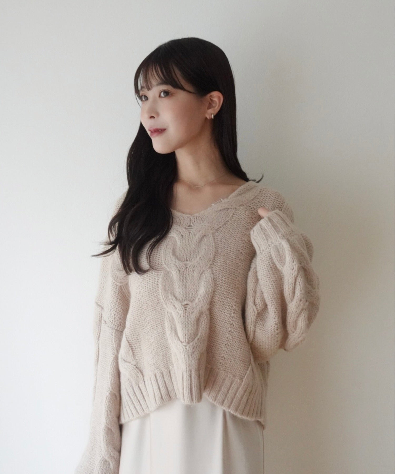 BIGケーブルニットプオーバー