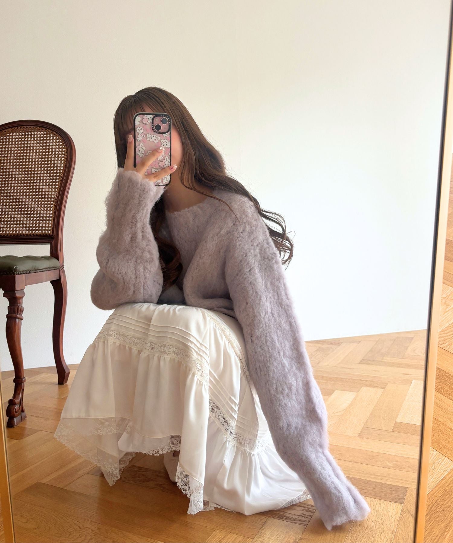 Alpaca ブラッシュドニットプルオーバー