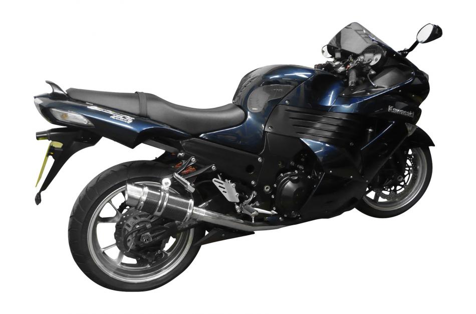 Slip-on XOval 13.5-inch Brushed 304 Stainless Steel Mufflers for