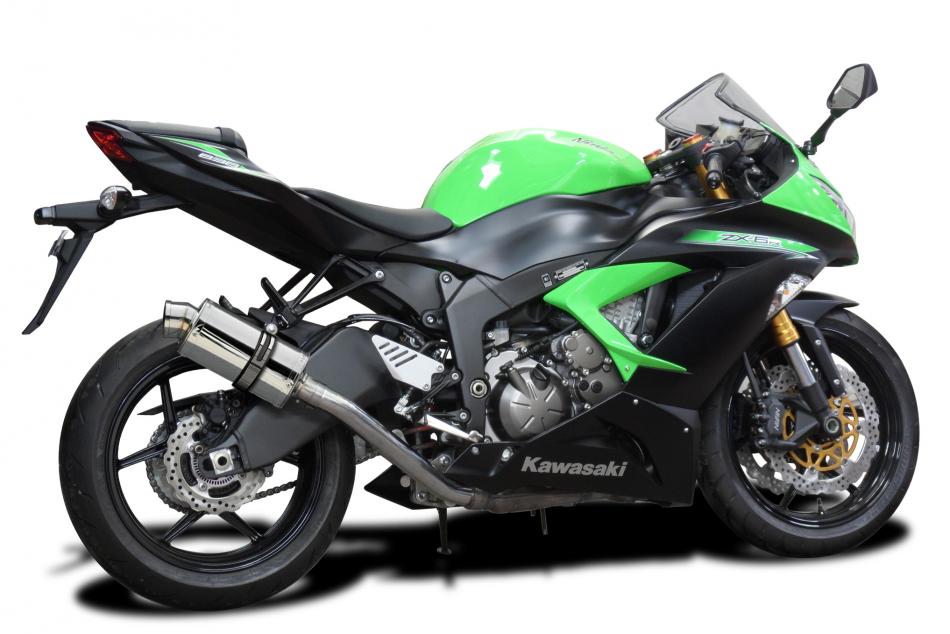 Kawasaki ZX-6R Ninja 636 2009-2019 Slip On 9″ Oval Stainless