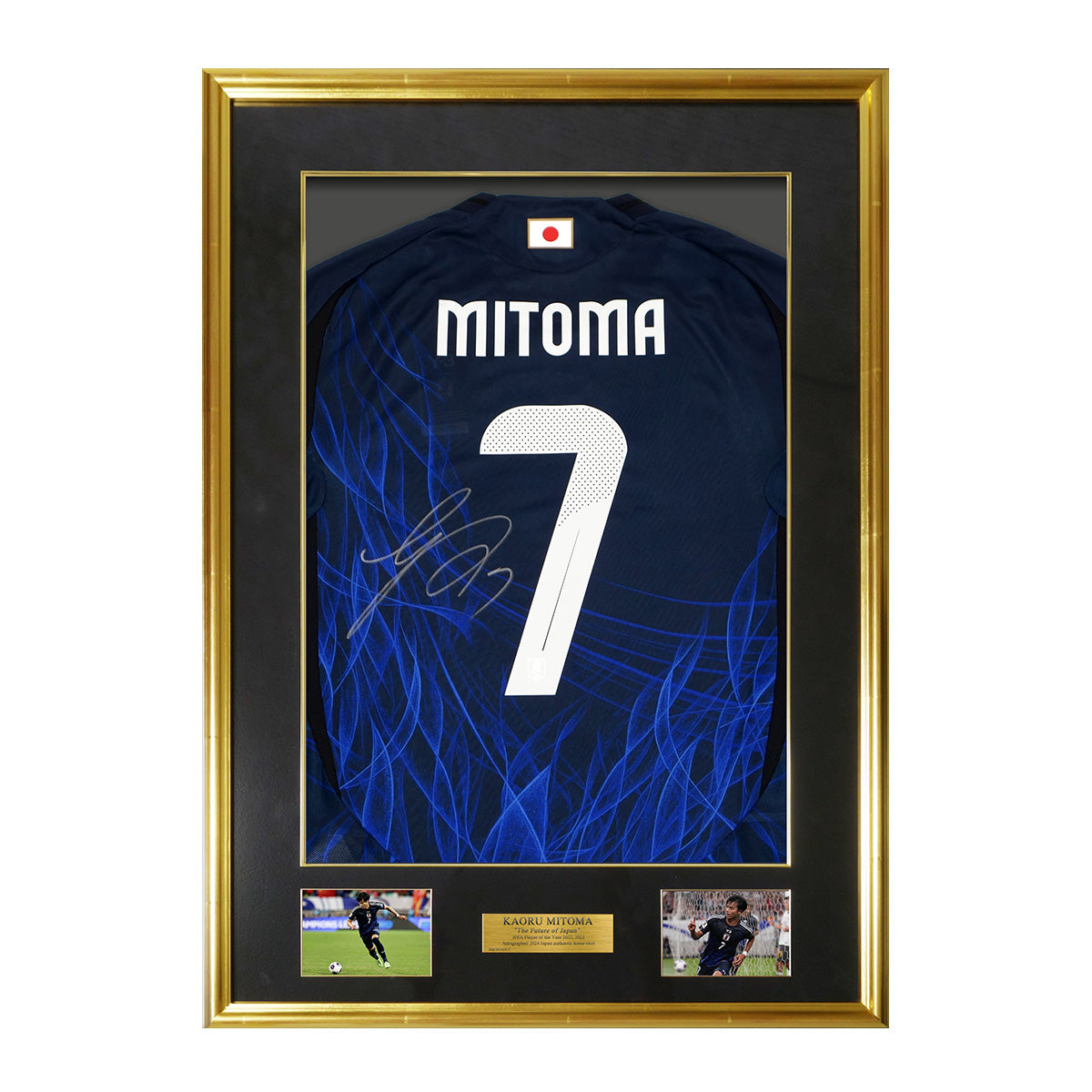 メモラビリア】三笘薫 直筆サイン入り日本代表2024ホームサッカー