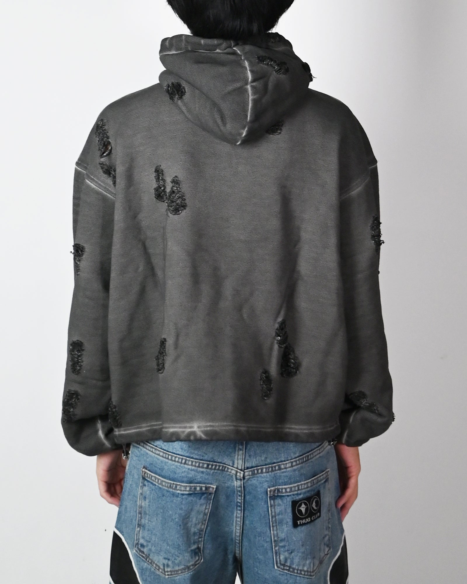 THUG CLUB(サグクラブ)「 ROCK HOODIE / GREY 」 | Detail Application