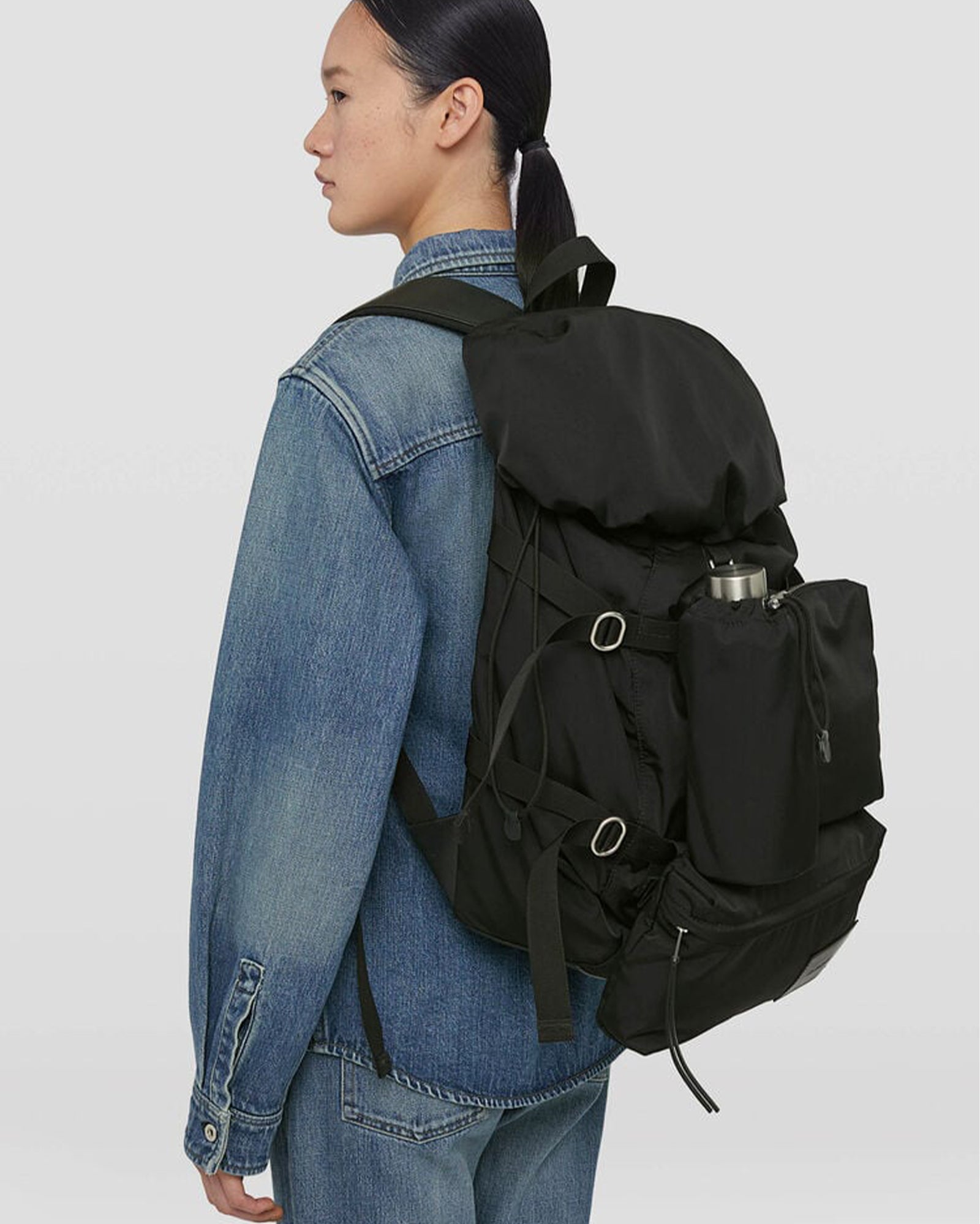 JIL SANDER (ジルサンダー) OUTDOOR BACKPACK W/POCKET / BLACK