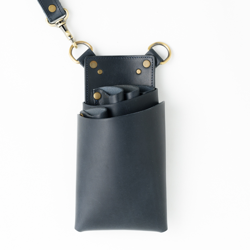 シンプルなシザーケース4丁用 S02-4 | dete｜栃木レザーヌメ革