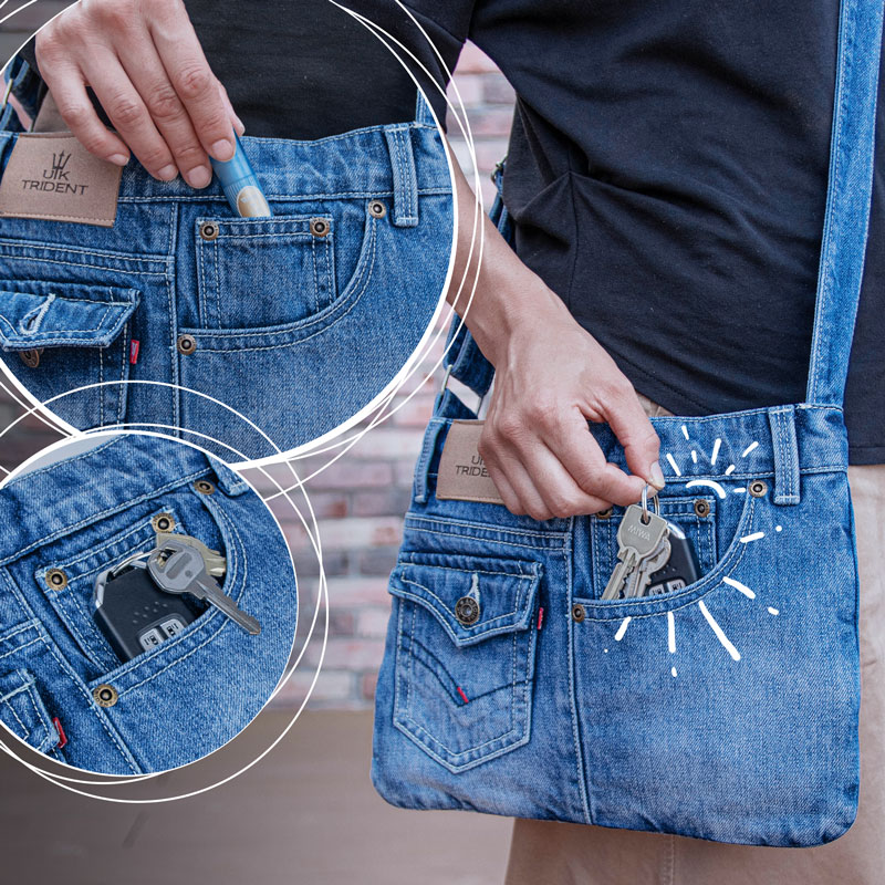 デニムサコッシュ - UK trident