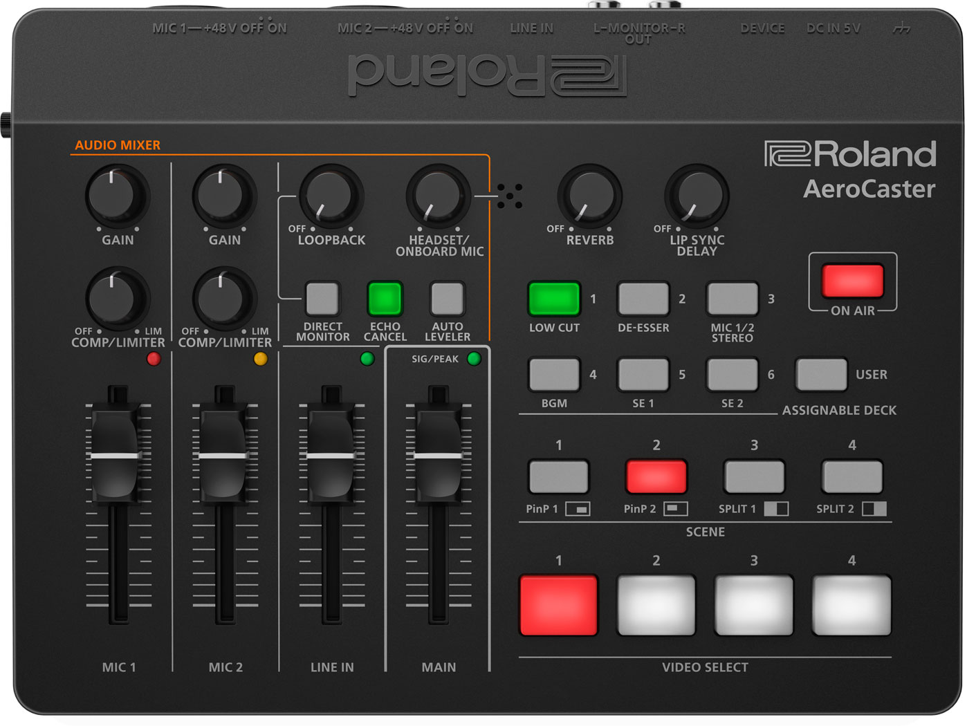 最大4台のスマホとiPadで配信可能｜Roland、AeroCaster「VRC-01」を
