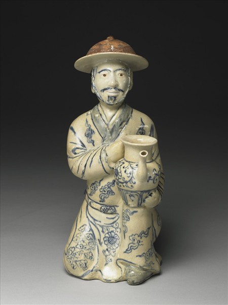 15~16世紀越南青花人物跪像- 故宮