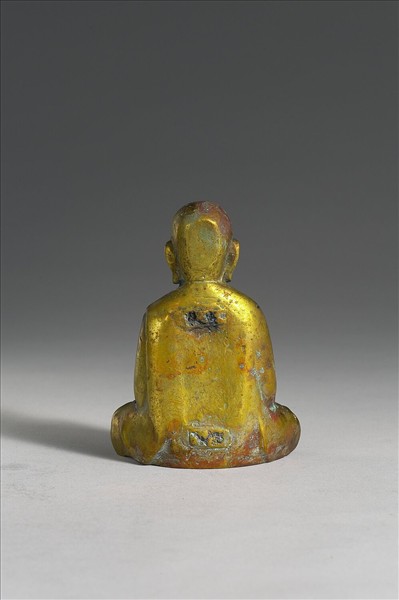日本鎌倉時代銅鎏金地藏菩薩坐像- 故宮
