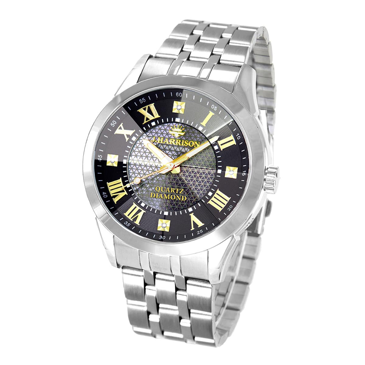 ジョンハリソン 天然ダイヤ付き腕時計 クォーツダイヤモンド｜テレビ