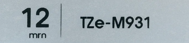 TZe-M931（12mm） (銀マットテープ)｜ブラザーダイレクトクラブ【公式