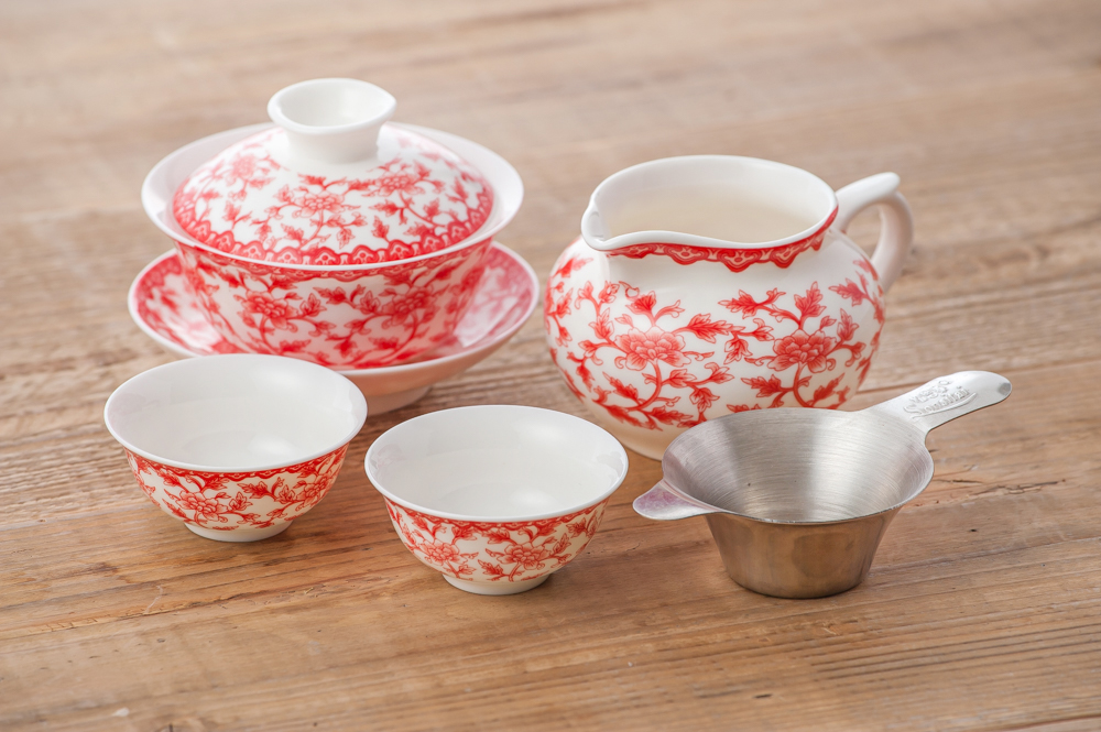 レンタル】中国茶器セット 【急須・湯冷まし・湯呑×2・茶漉し】 <br