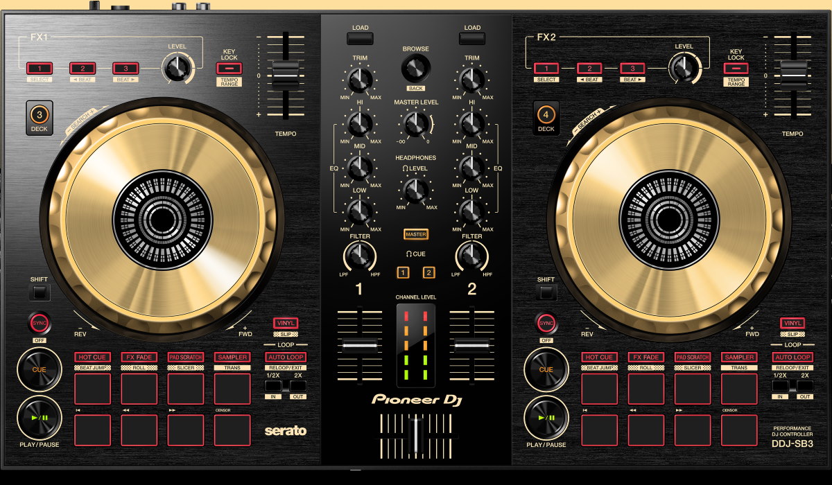 Pioneer DJ Launches DDJ-SB3-N Gold Serato DJ Intro Controller