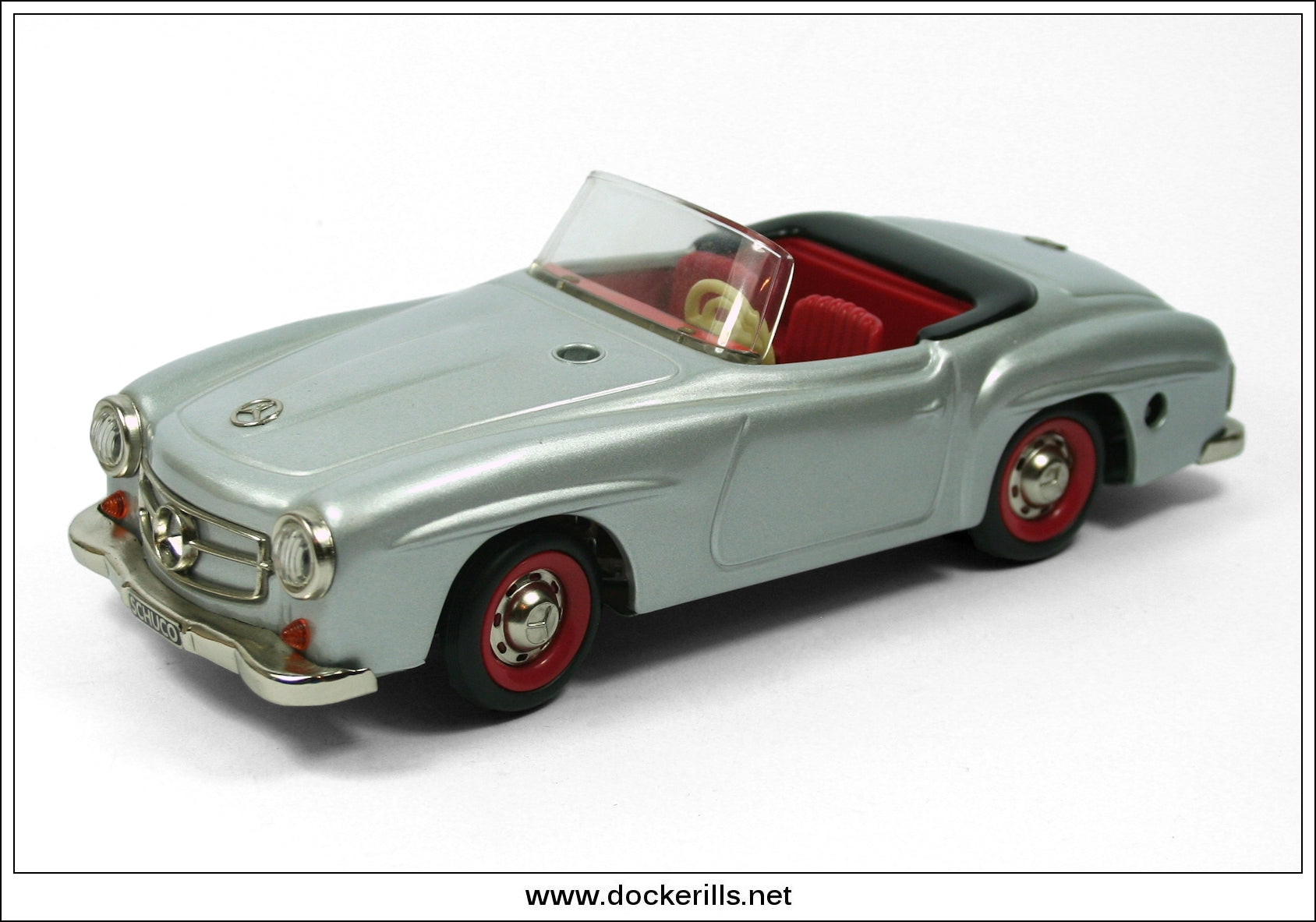 Mercedes 190SL, Schuco 2095. Tin Plate Clockwork Steerable Toy Car