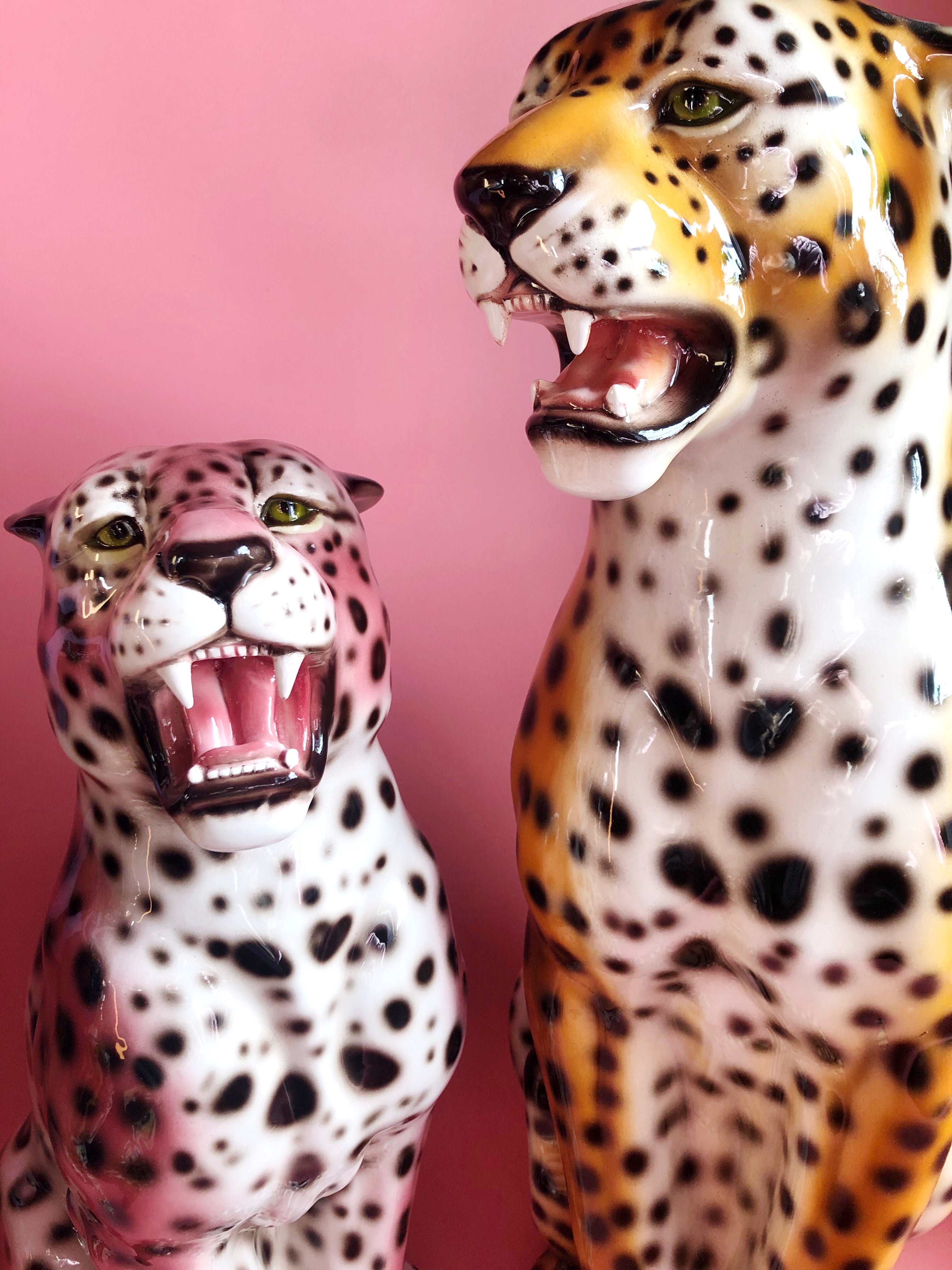 Etta' PINK Medium Ceramic Leopard Statue Vintage – Dogwood Lifestyle