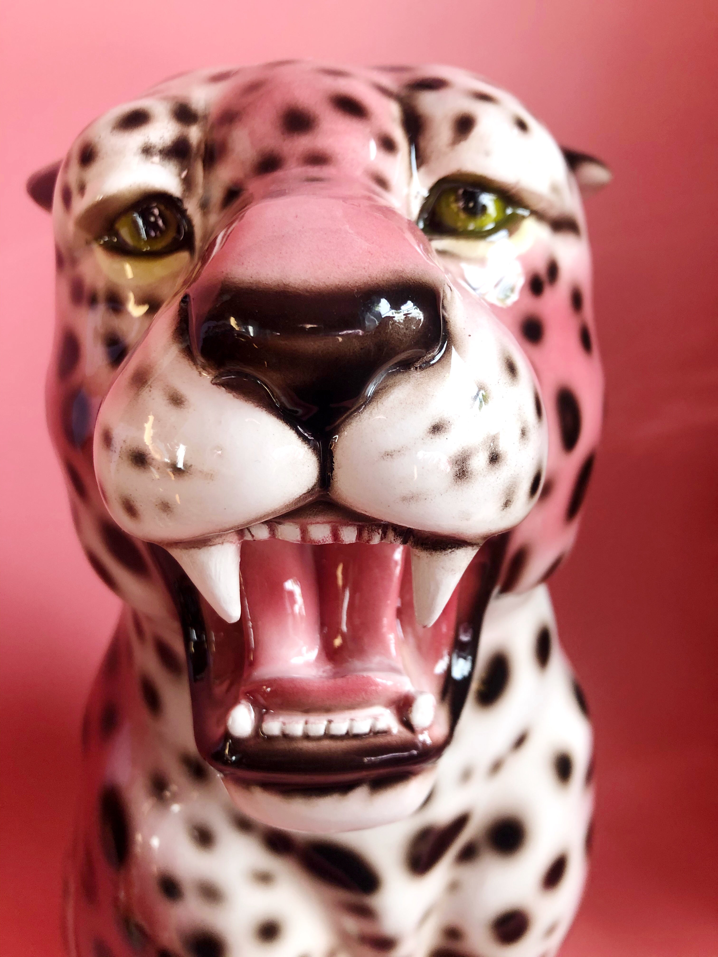 Etta' PINK Medium Ceramic Leopard Statue Vintage – Dogwood Lifestyle