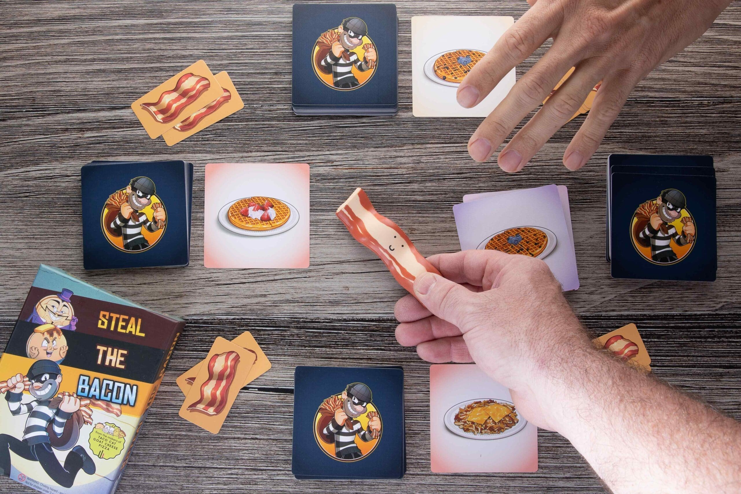 Steal The Bacon card game | Dolphin Hat Games