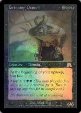 ONS)Grinning Demon(F)/にやにや笑いの悪魔 | (FOIL)神話レア・レア