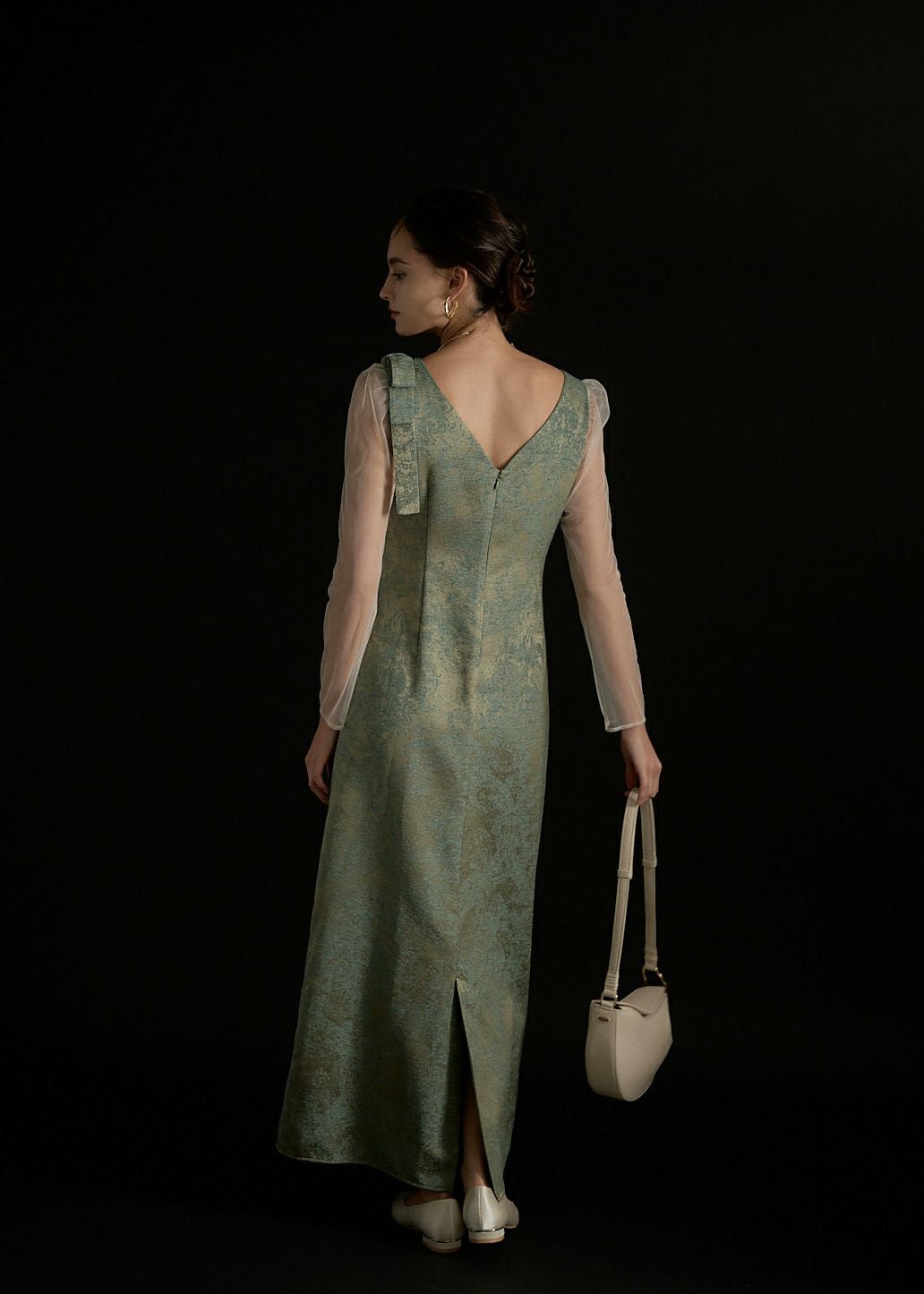 Shoulder ribbon jacquard dressのドレス|Dorry Doll / LE'RURE