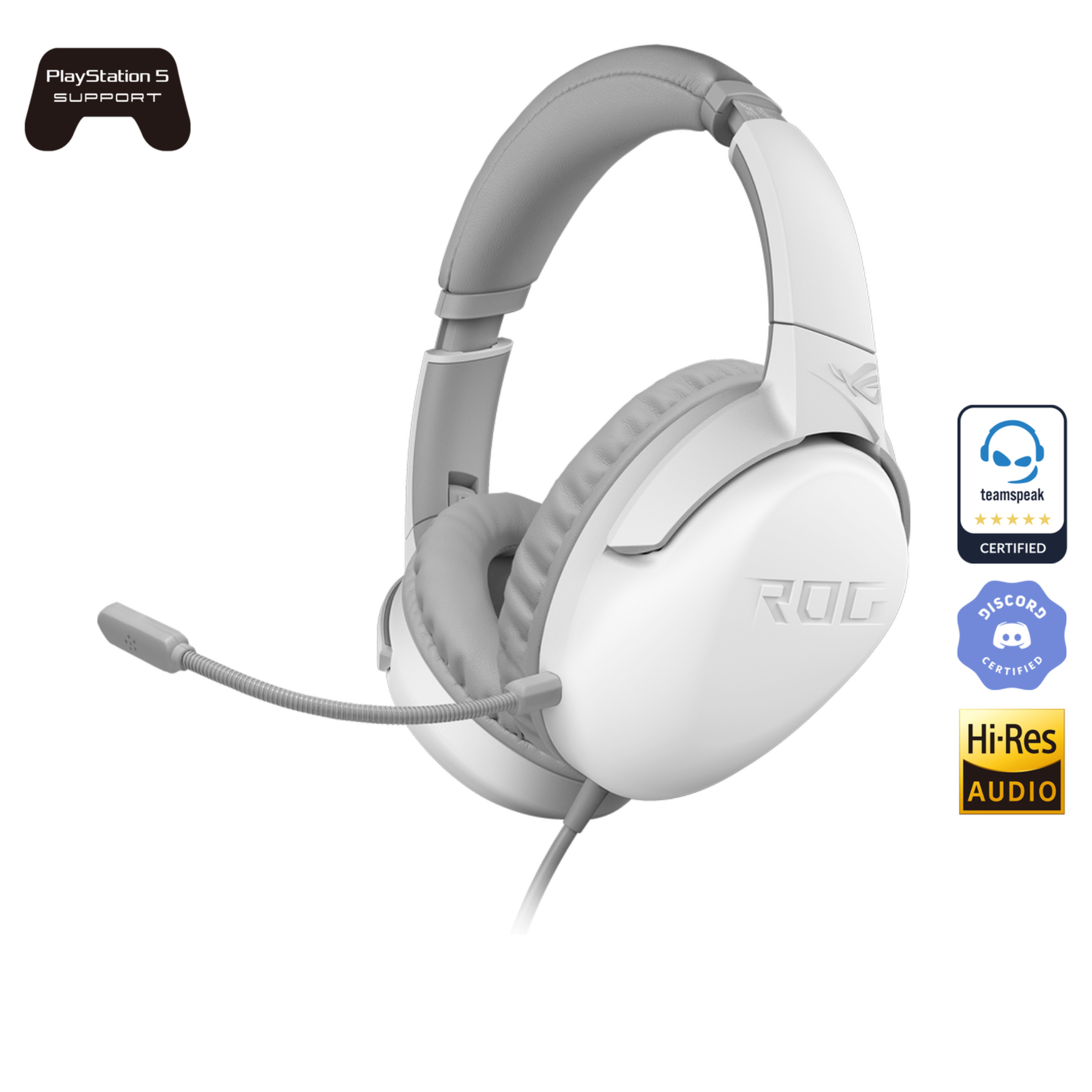ROG Strix Go Core Moonlight White Gaming Headset | 3.5mm Headsets