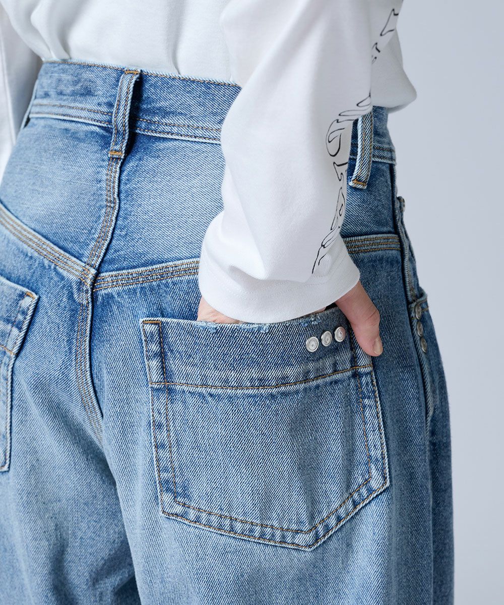 AKKO×Sov. / スリットヘムバギーパンツ(WEB限定) BOTTOMS Night STORE