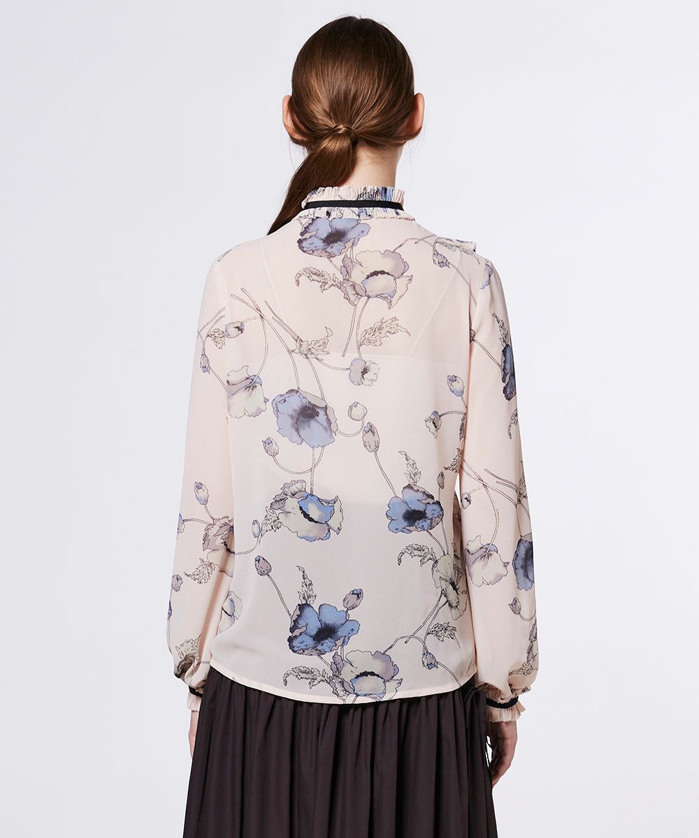Sov. / フラワーシフォンブラウス TOPS Night STORE | ダブル