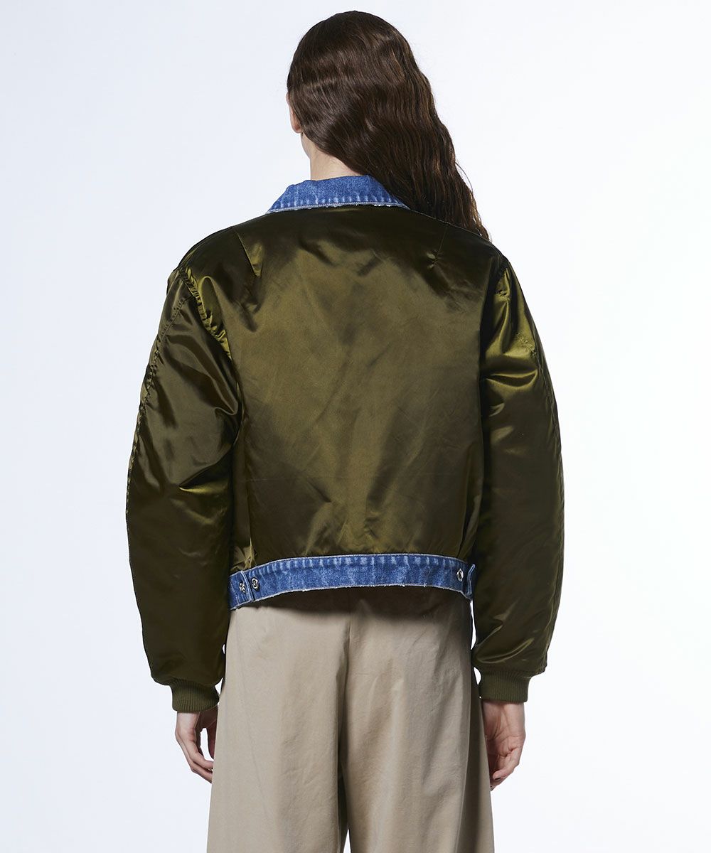 DSC / ナイロンサテン×13oz デニム MA-1ジャケット OUTERS Night STORE