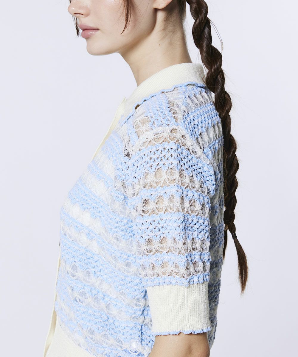 Sov. / 柄編みニットシャツ TOPS Night STORE | ダブルスタンダード