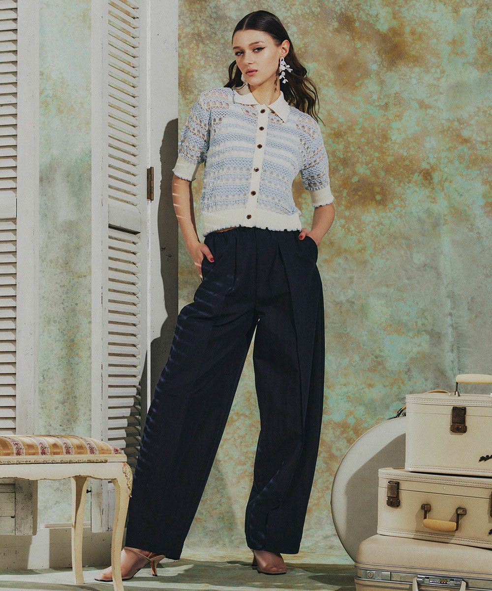 Sov. / 柄編みニットシャツ TOPS Night STORE | ダブルスタンダード