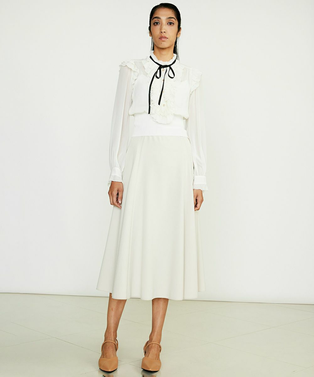 Sov. / ギャザーフリルデザインブラウス TOPS Night STORE | ダブル