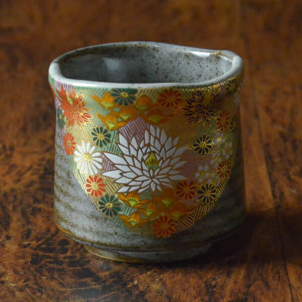 dショッピング |九谷焼 湯呑 金花詰 専用桐箱付き 1個 ( 木箱名入れ