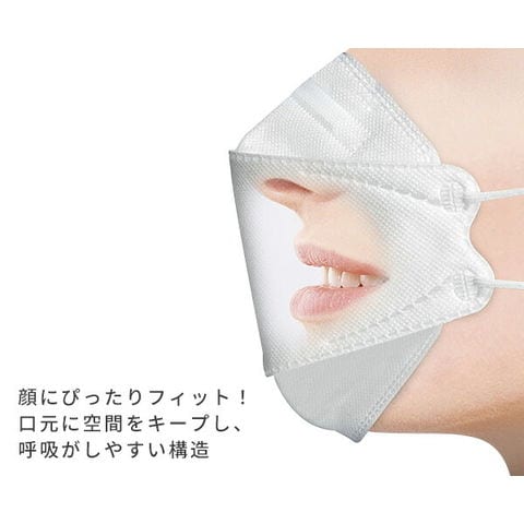 dショッピング |KN95 立体4層構造 不織布マスク 個包装 30枚入り×2箱