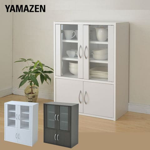 dショッピング |食器棚 コンパクト 幅60 奥行29 高さ80cm カップボード