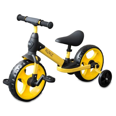 dショッピング |RiZKiZ キッズバイク 補助輪付き二輪車 (イエロー