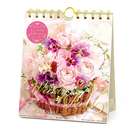 dショッピング |【送料無料】2026年 カレンダー 週めくり Weekly Rose