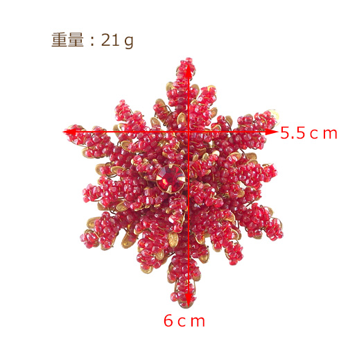 MIRIAM HASKELL ミリアムハスケル 真っ赤なお花のブローチ | 赤い