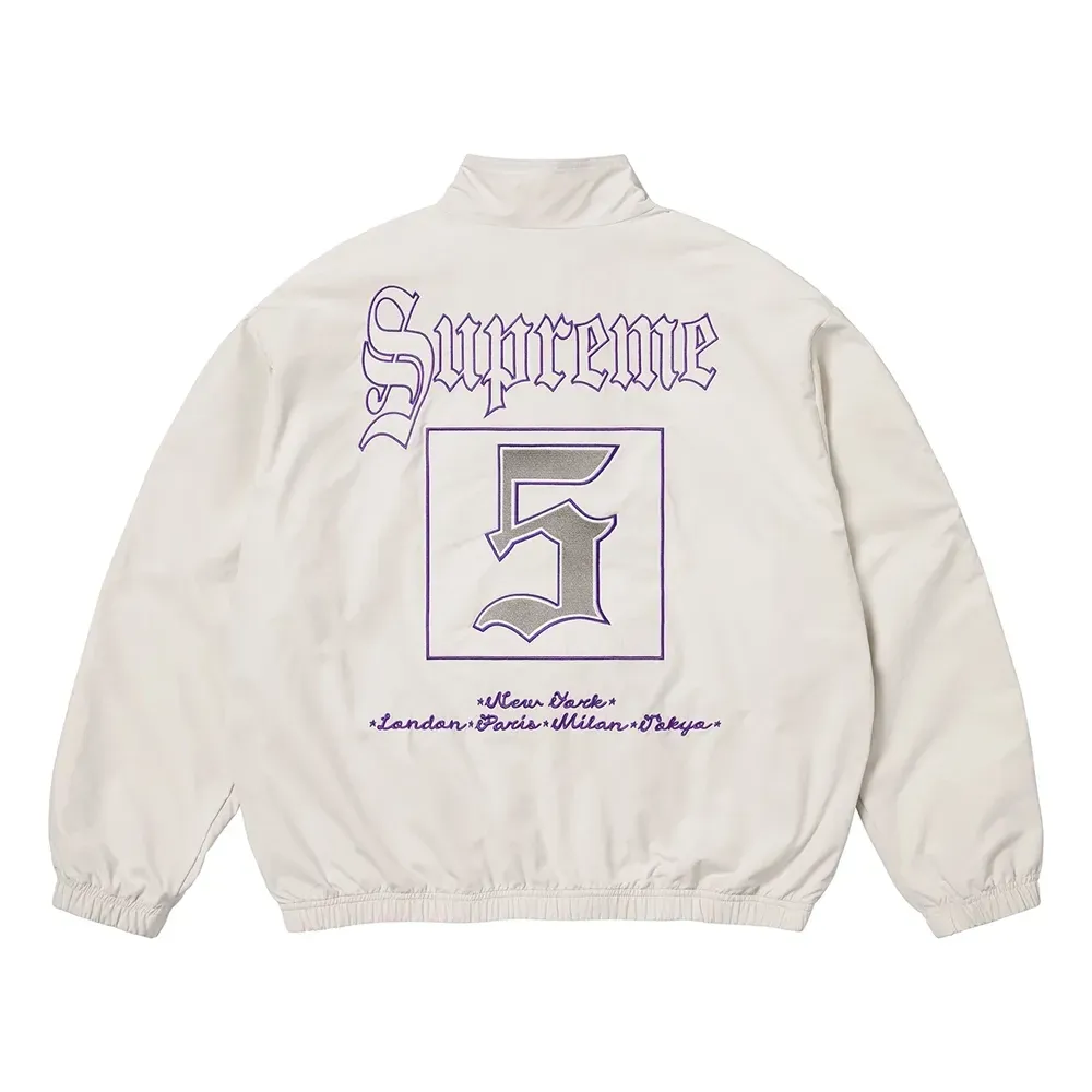 Jaqueta Supreme Old English Track White - Droper