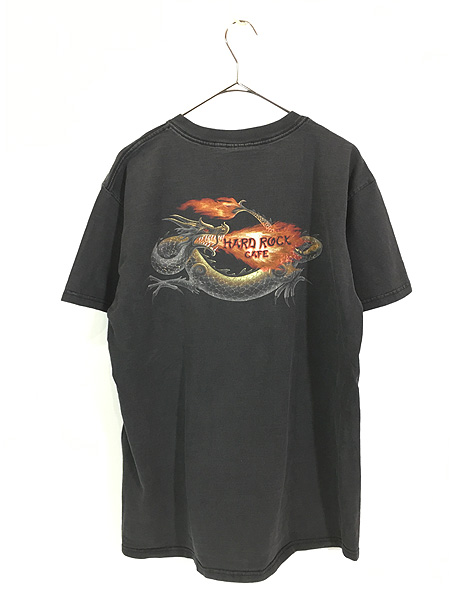 古着 90s Hard Rock Cafe 「CLEVELAND」 ハードロック ドラゴン T