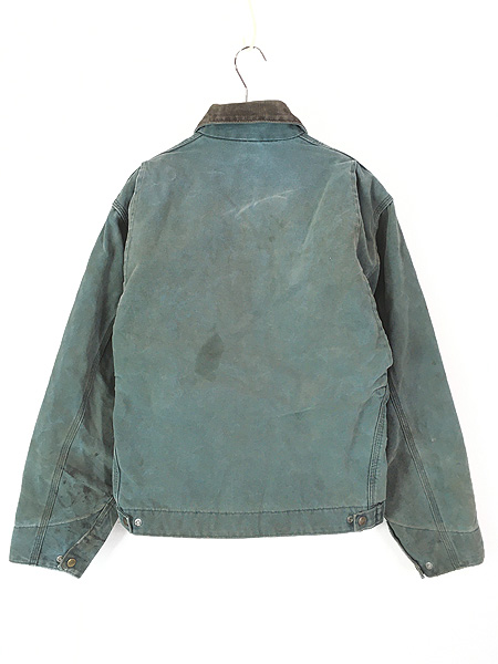 古着 80s USA製 Carhartt チェック ブランケット ライナー ターコイズ