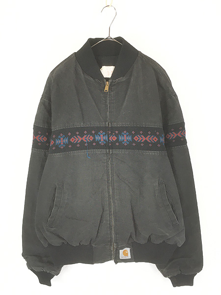古着 80s USA製 Carhartt ネイティブ パターン!! 裏地 メッシュ