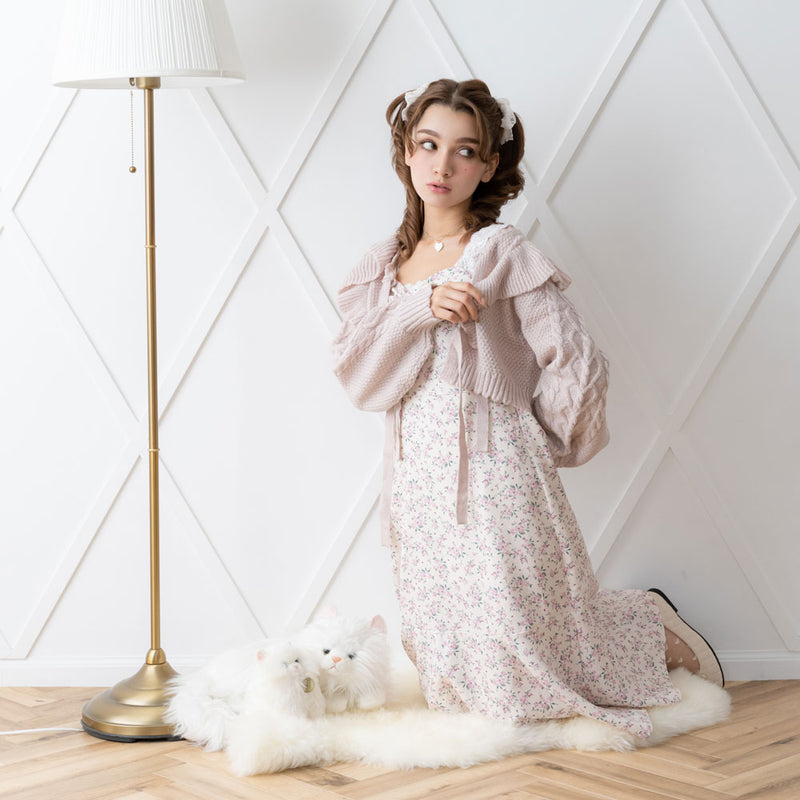 前後2WAYダブルリボンカーディガン【ニット】 – レディース