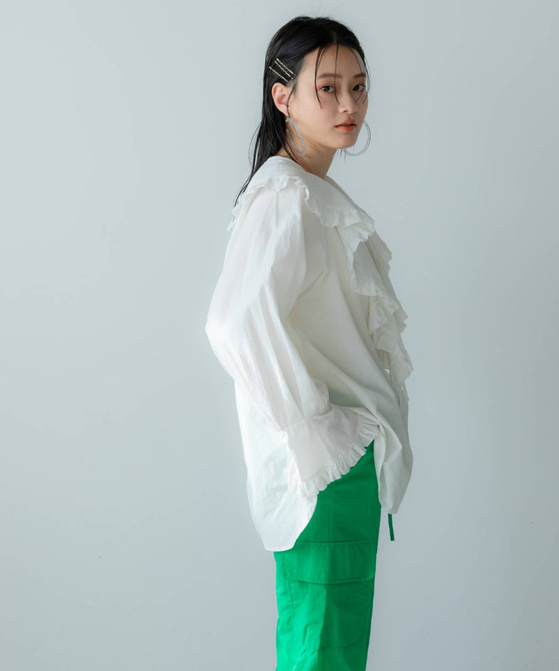 襟取り外し可能2wayフリルブラウス – レディースファッション通販の夢