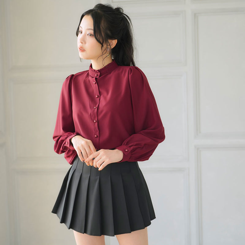 フリルスタンドカラーブラウス – レディースファッション通販の夢展望