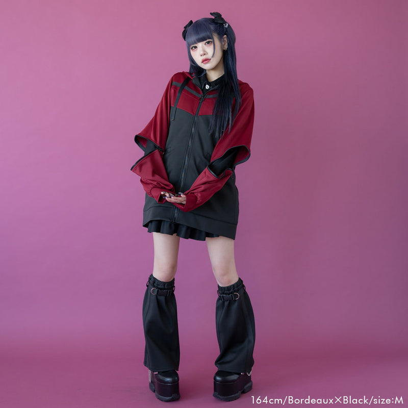 小悪魔ジャージデザインロングパーカー – レディースファッション通販