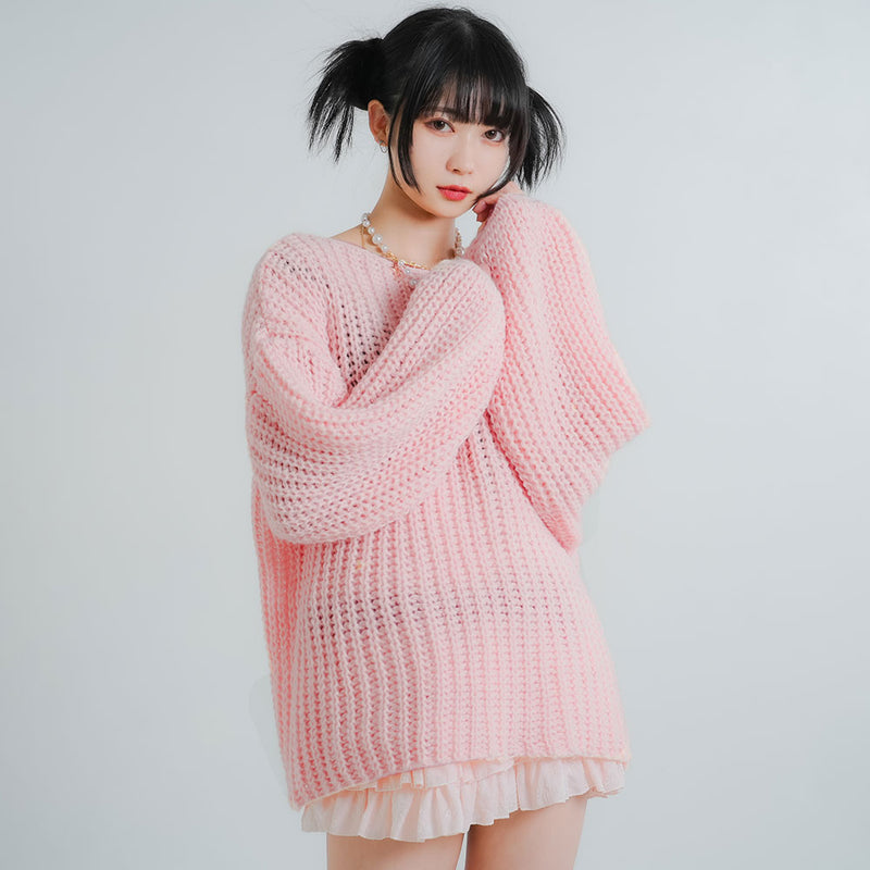 アゼ編みゆるニットトップス – レディースファッション通販の夢展望