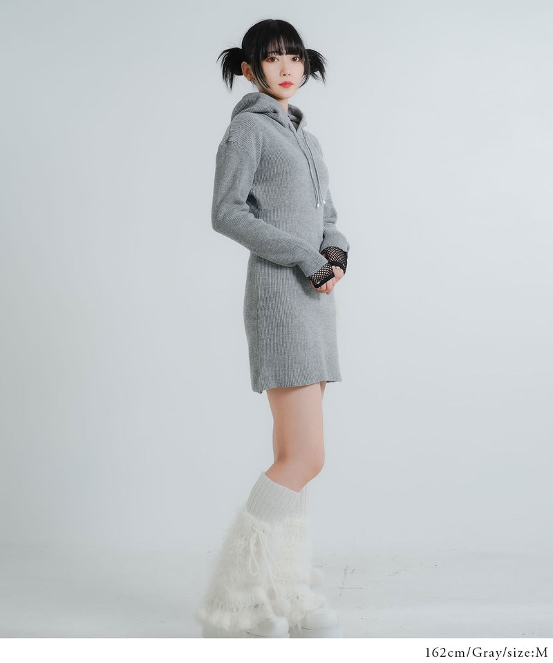 フードゆるピタニットワンピース – レディースファッション通販の夢