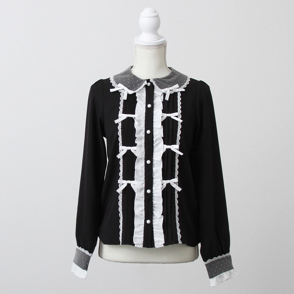 キラキラビジュレースリボンブラウス – レディースファッション通販の