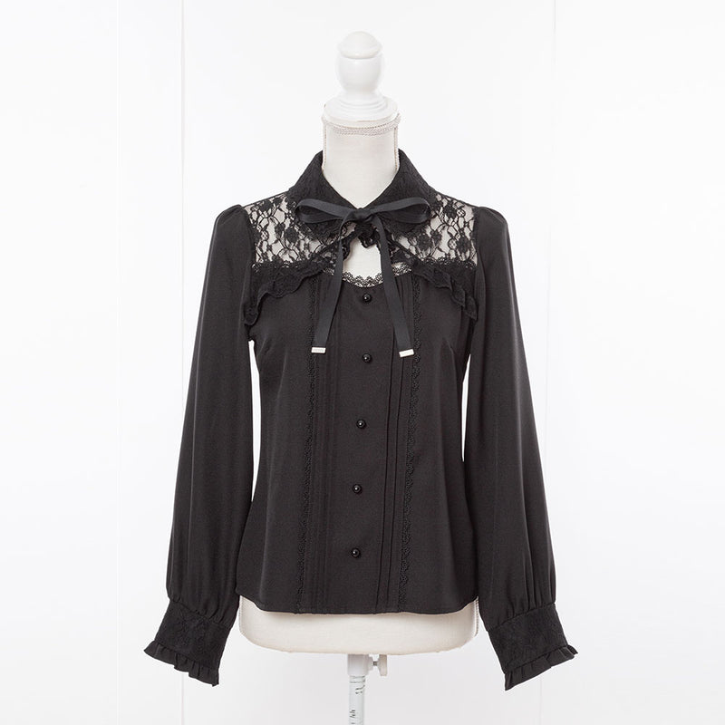 フリルボレロヨークレースリボンブラウス – レディースファッション