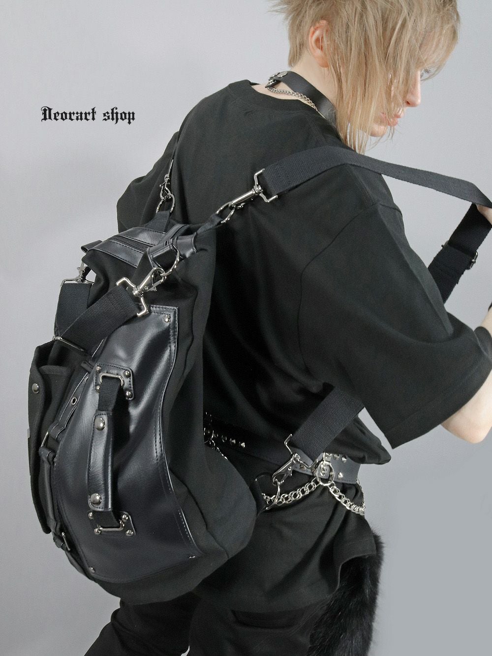 BG009 [5way] エンブレム付 マルチバッグ[リュック・ショルダーバッグ