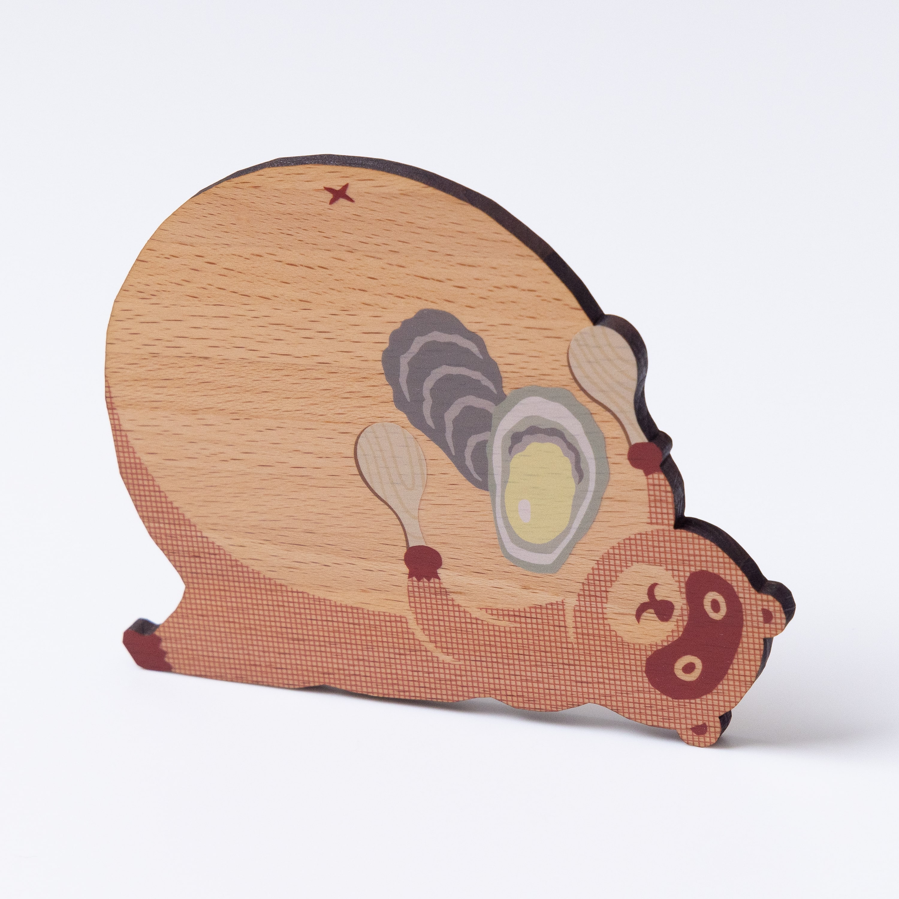 Ten＆O木製プレート 広島コレクション 「たぬき」: せとうちエリア